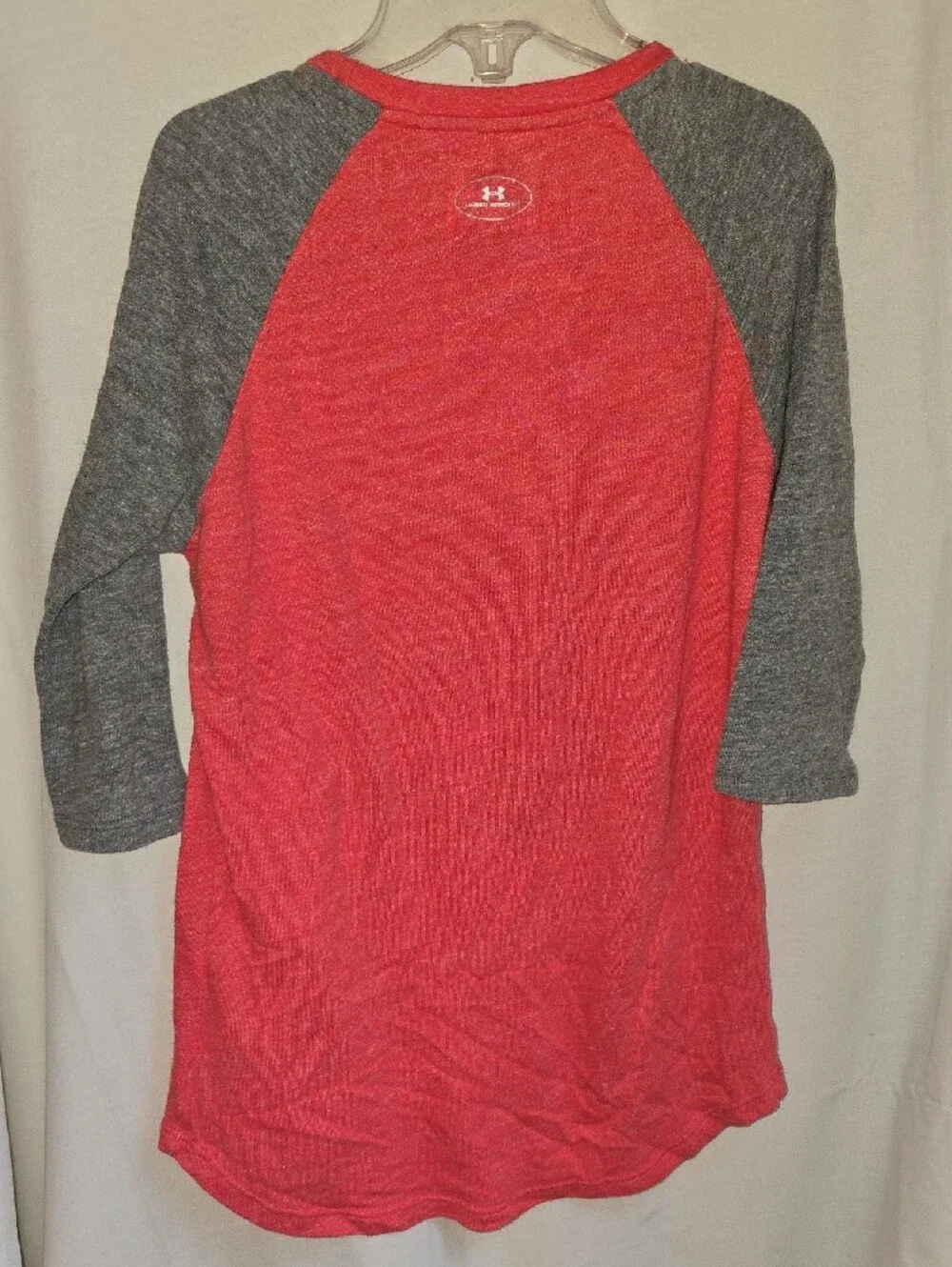Under Armour Red & Gray Raglan 'Sunday River Maine' Ski Mountain Tee